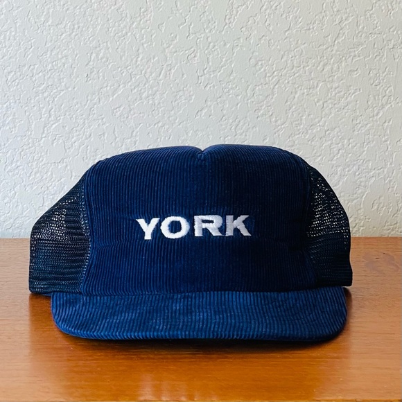 Vintage Blue Corduroy York Mesh Cap - Picture 1 of 6